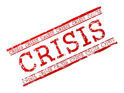Crisis vector stamp Stock Illustration