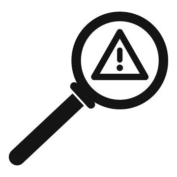 Crisis warning icon, simple style Stock Illustration