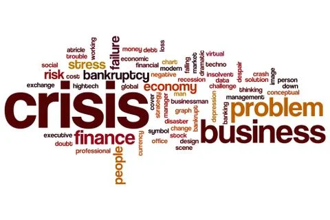 Crisis word cloud Stock Illustration