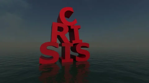 Crisis word concept Stock Footage 69029620