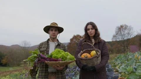 As the crisp air of fall whispers through the fields a portrait of agrarian Stock Footage 258352981