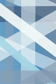 A crisp geometric abstract pattern with blue and white facets creates a cle.. Stock Illustration