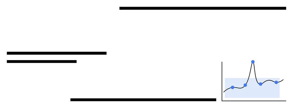Crisp Minimalist Lines with Subtle Graph Element Enhancing Visual Balance Illustrazione stock