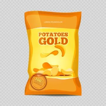Crisp potato chips snacks Illustrazione stock