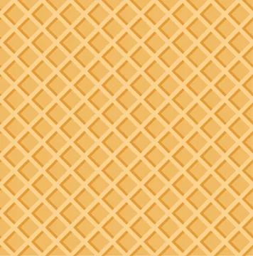 Crisp waffles summer pattern seamless texture. EPS 10 vector Illustration. Illustrazione stock