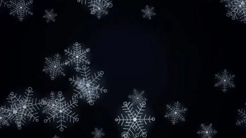 Crisp White Snowflakes Motion Graphic for Winter Season Stock Footage 330163499
