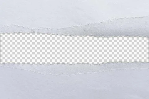 Crisp white torn paper with rough fibrous edges creating a blank gap for mi.. Stock Illustration