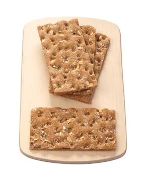 Crispbread isolated on white Stock Photos