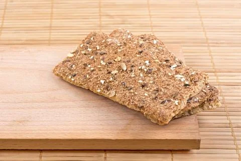 Crispbread with seeds. Stock Photos