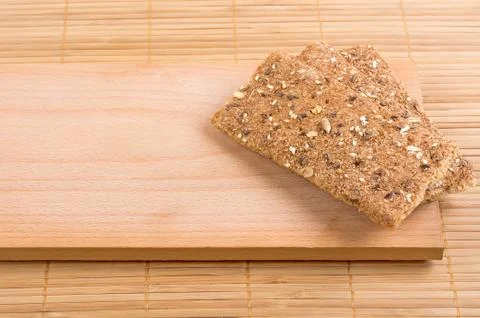 Crispbread with seeds. Stock Photos