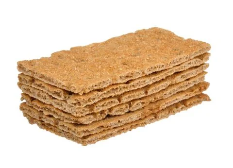 Crispbread on white Stock Photos