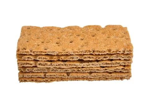 Crispbread on white Stock Photos