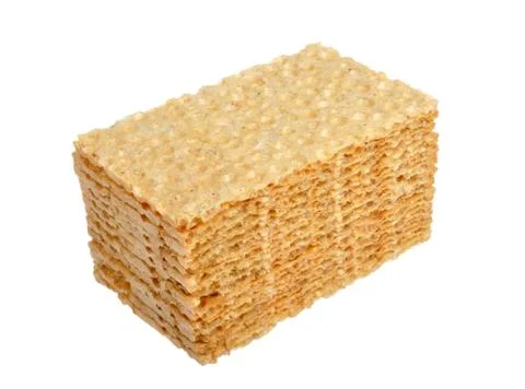 Crispbread on white Stock Photos
