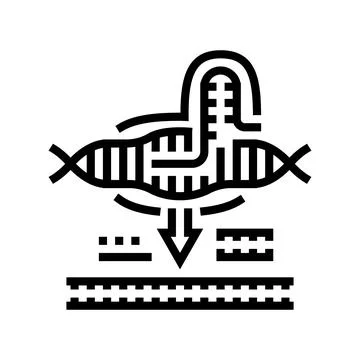 Crispr casediting cryptogenetics line icon vector illustration イラスト素材