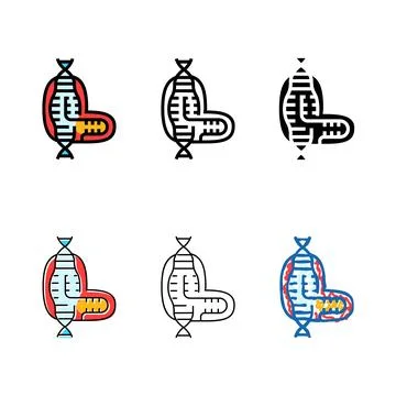 Crispr minimal tool genetic engineering color icon vector Stock Illustration