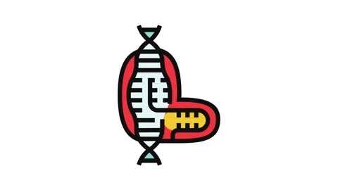 Crispr tool genetic engineering color icon animation Stock Footage 326108562