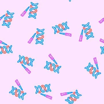 Crispr tool genetic engineering vector seamless pattern Stockillustratie