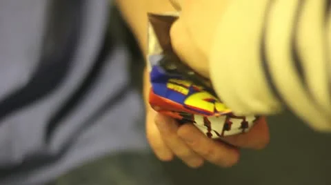 Crisps being eat Stock Footage 21927445