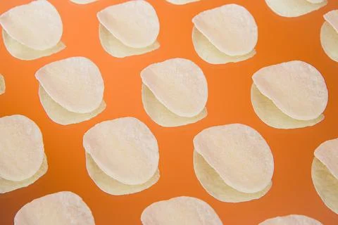 Crisps Chips pattern Stock Photos