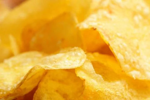Crisps closeup Foto stock