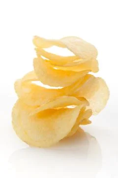 Crisps isolated on white background. Stock Photos