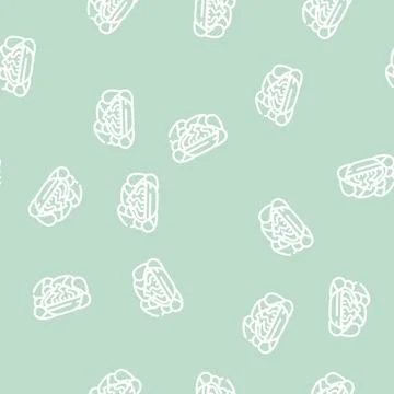 Crisps wasabi line vector seamless pattern Stock Illustration