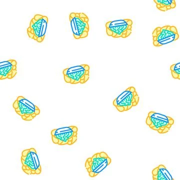 Crisps wasabi vector seamless pattern Stock Illustration