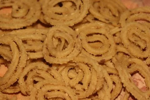 Crispy and salty ring shape indian food Stock Photos