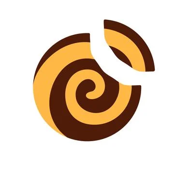 Crispy baked broken cookie isolated on white Stock Illustration