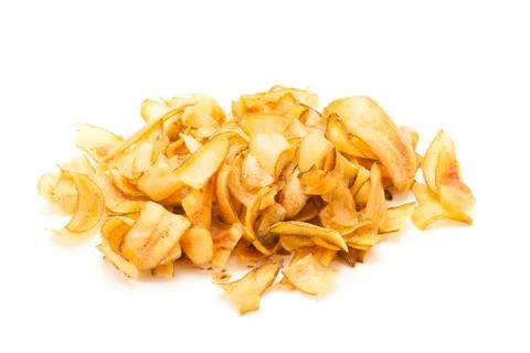 Crispy banana chips Stock Photos