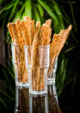 Crispy bread sticks Foto stock