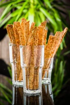 Crispy bread sticks Foto stock