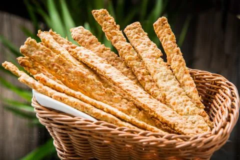 Crispy bread sticks Stock Photos