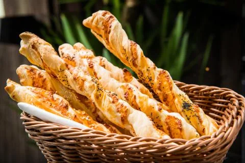 Crispy bread sticks Stock Photos