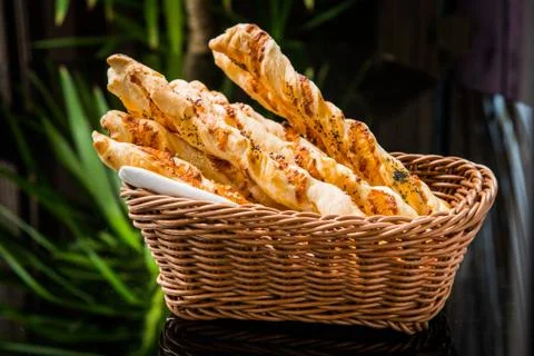 Crispy bread sticks Stock Photos