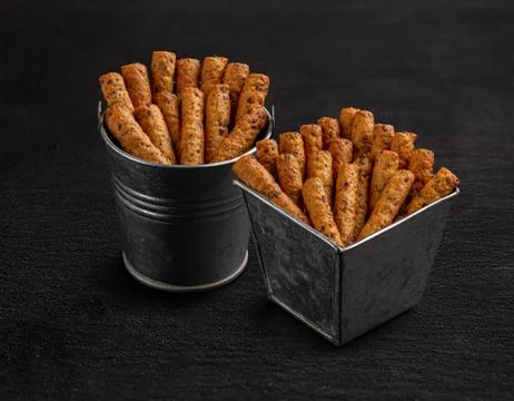 Crispy bread sticks Stock Photos