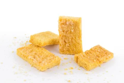 Crispy bread with sugar Stock Photos