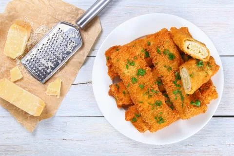 Crispy breaded Baked Chicken  Enchiladas Stock Photos