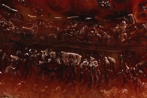 Crispy breakfast desert snack pattern. Fried banana background. Sweet natural Foto stock