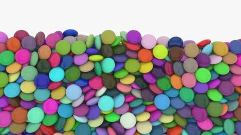 Crispy caramel with milk chocolate inside. Sweet concept animation. Candy Video stock 111327370