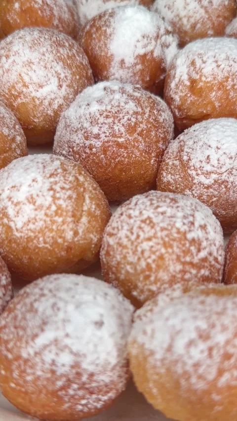 Crispy cheese balls close up, rotation Video stock 295648310