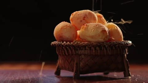 Crispy cheese bread with parmesan Stock Footage 130453641