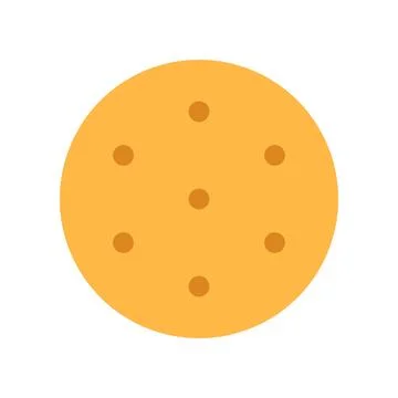 Crispy cheese circle cracker isolated on white Stock Illustration