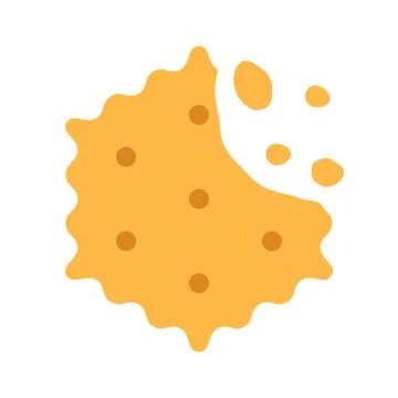 Crispy cheese cracker with chips isolated on white Stock Illustration