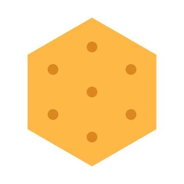 Crispy cheese cracker isolated on white background Stock Illustration
