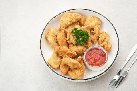Crispy chicken fillets  Stock Photos