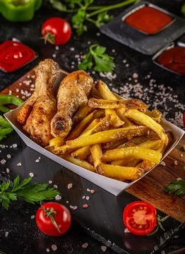 Crispy chicken legs Stock Photos