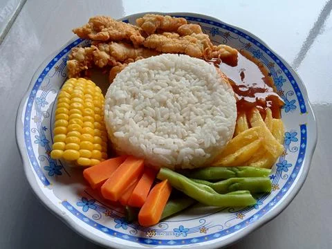 Crispy chicken steak for lunch Stock Photos