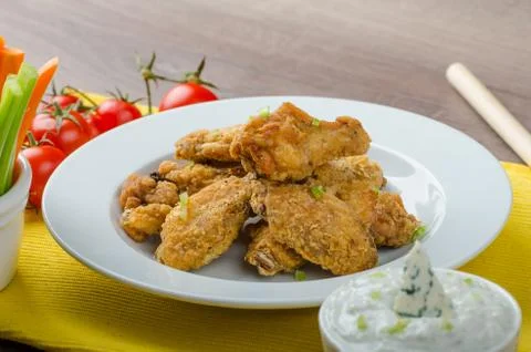 Crispy chicken wings Stock Photos