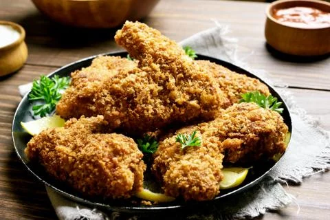 Crispy chicken wings Stock Photos